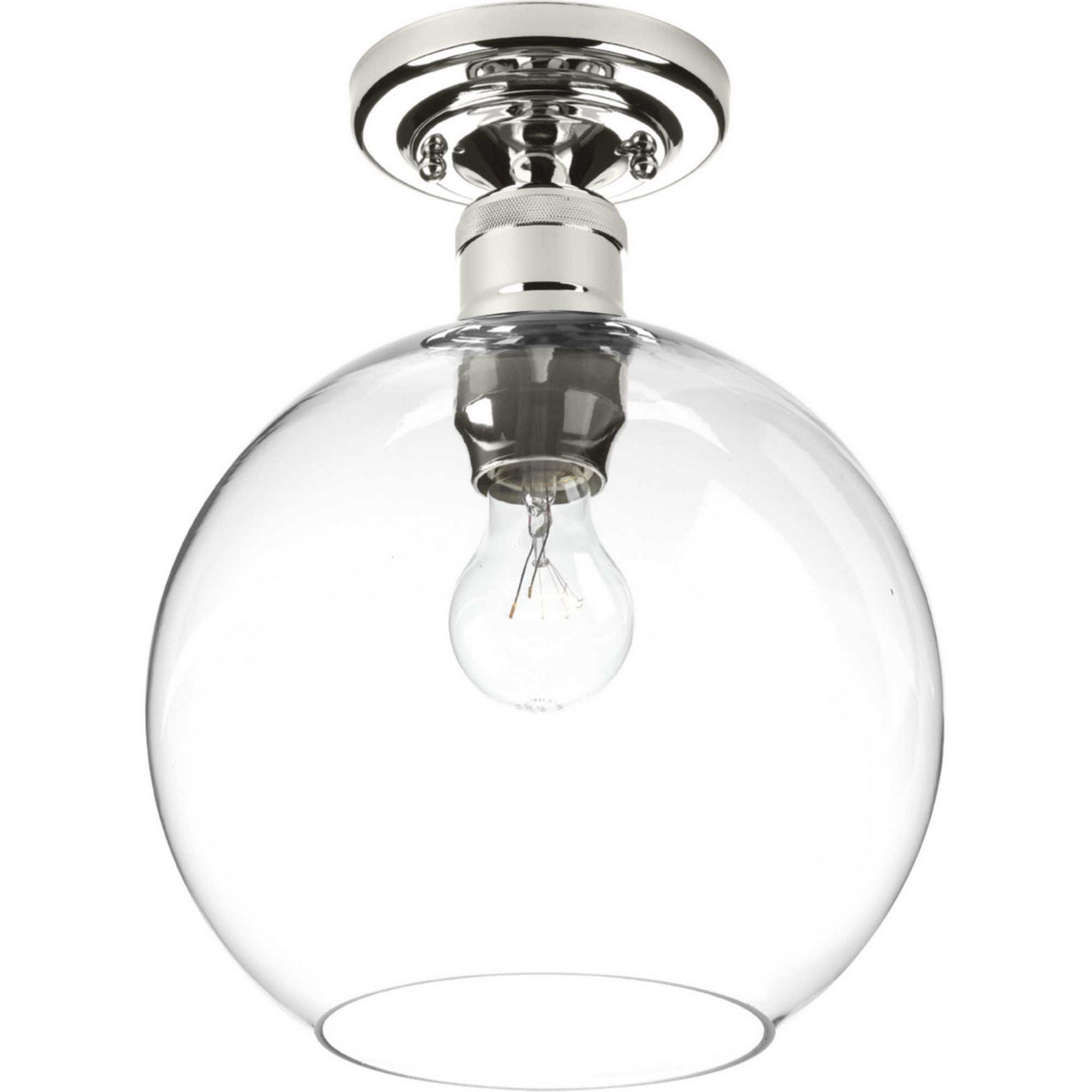 Hansford One Light Flush Mount in Polished Nickel