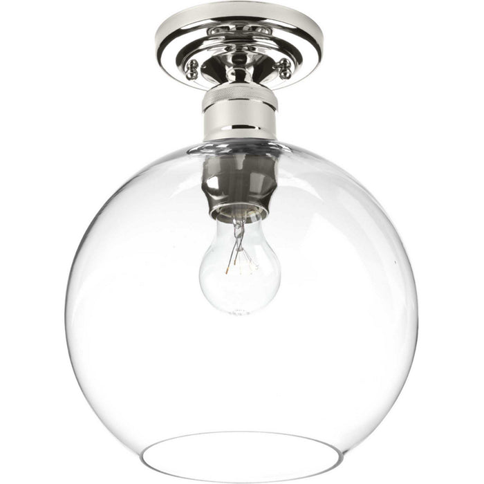 Hansford One Light Flush Mount in Polished Nickel