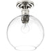 Hansford One Light Flush Mount in Polished Nickel