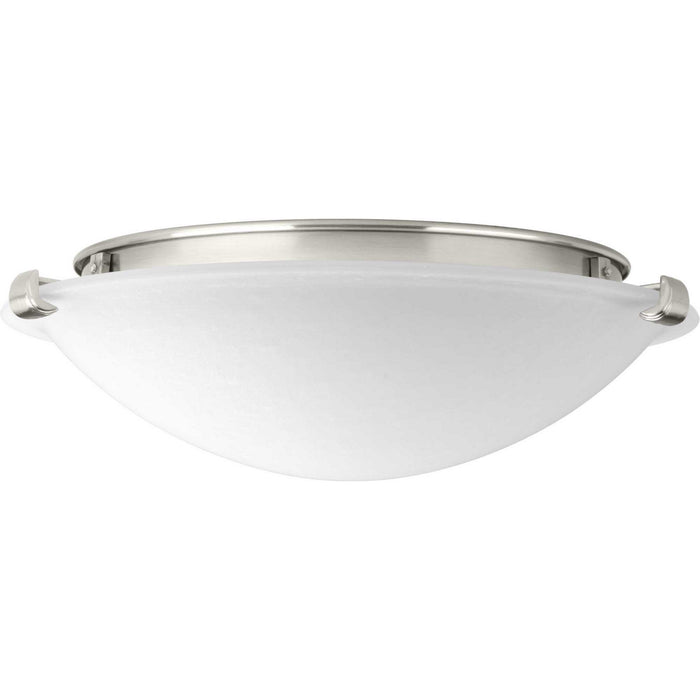 Linen Dome Led LED Flush Mount in Brushed Nickel