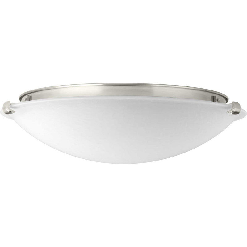 Linen Dome 16" LED Flush Mount in Brushed Nickel