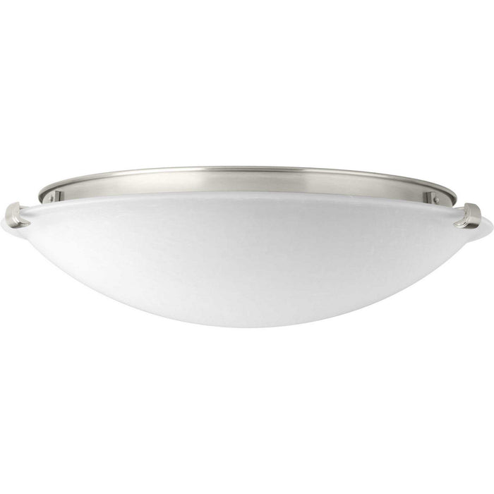 Linen Dome Led LED Flush Mount in Brushed Nickel