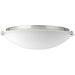 Linen Dome Led LED Flush Mount in Brushed Nickel