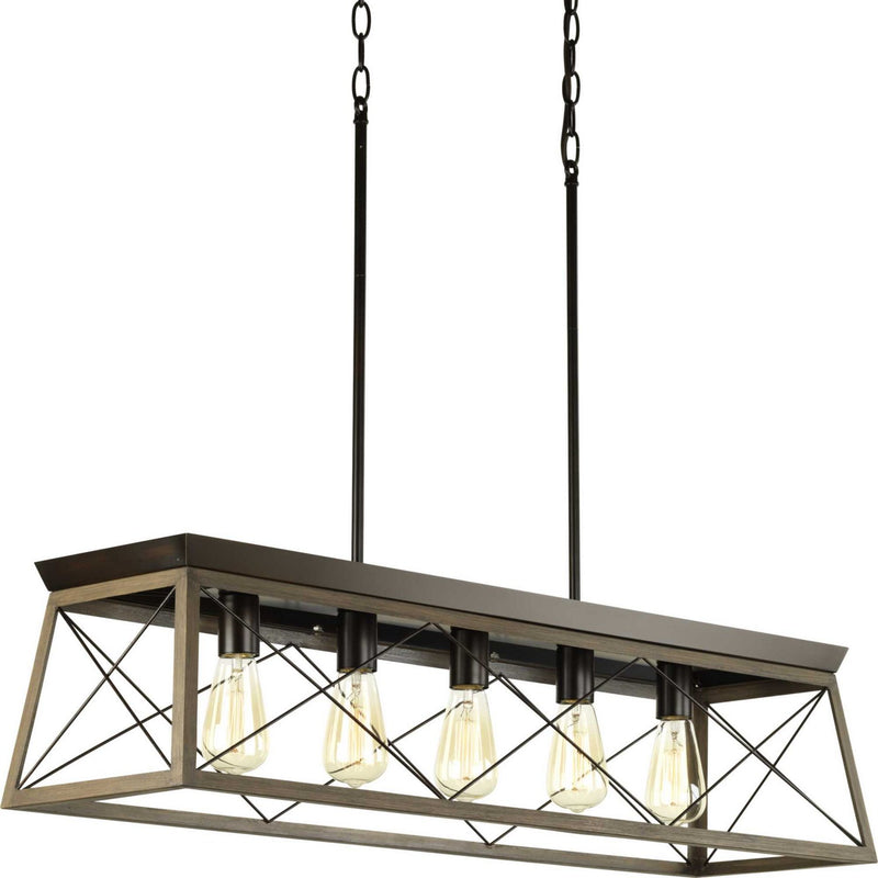Briarwood 5-Light Island Chandelier in Antique Bronze