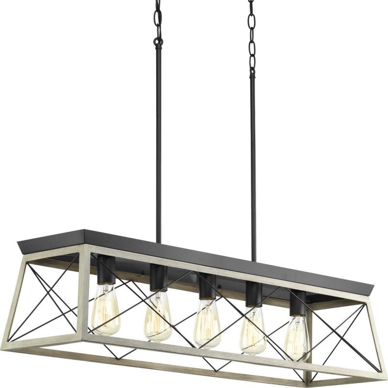 Briarwood 5-Light Island Chandelier in Graphite