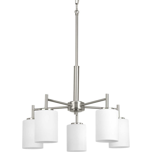 Replay Five Light Chandelier in Brushed Nickel