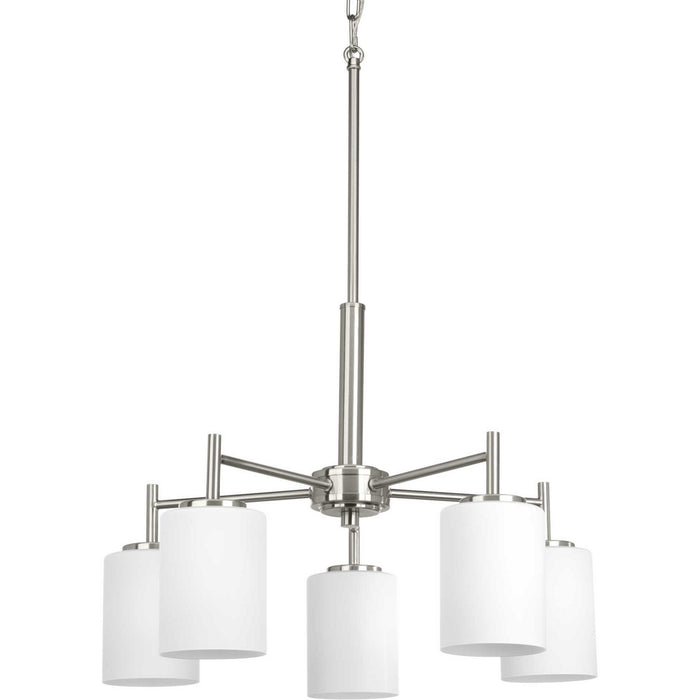 Replay Five Light Chandelier in Brushed Nickel