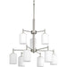 Replay Nine Light Chandelier in Brushed Nickel