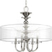 Marche' Four Light Pendant in Polished Nickel