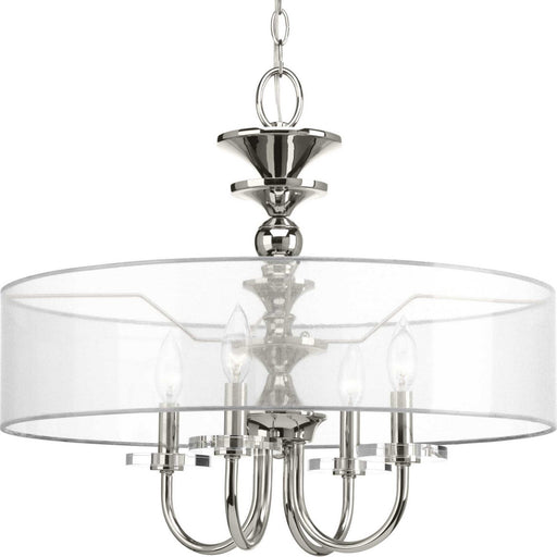 Marche 4-Light Chandelier in Polished Nickel