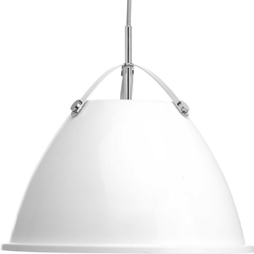 Tre One Light Pendant in White