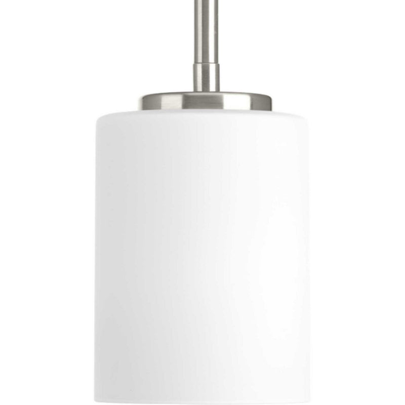 Replay Etched Glass Mini Pendant in Brushed Nickel