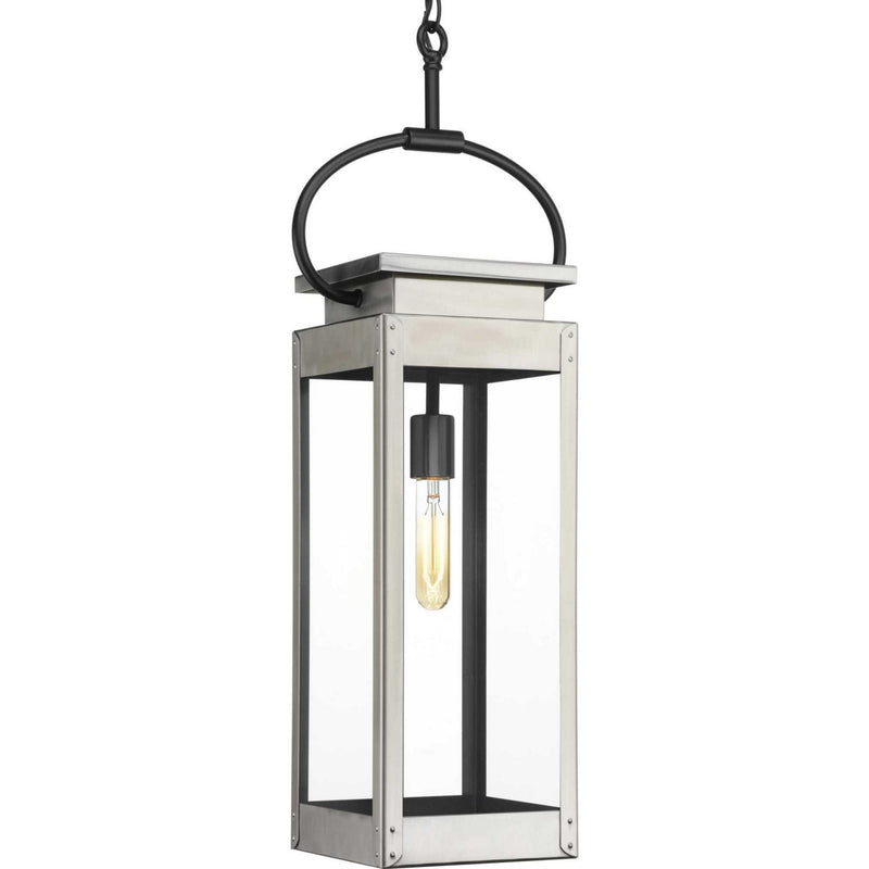 Union Square Outdoor Lantern Pendant in Stainless Steel