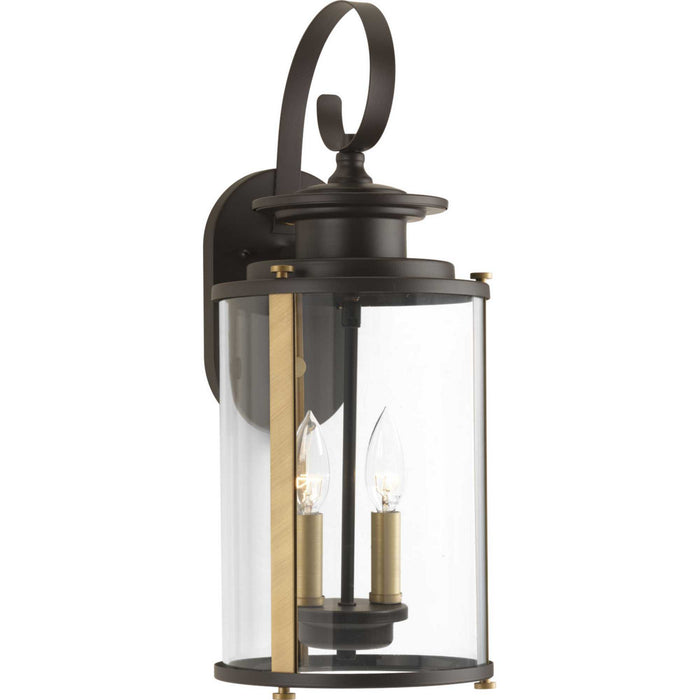 Squire Two Light Wall Lantern in Antique Bronze