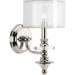 Marche' One Light Wall Sconce in Polished Nickel