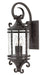 Casa Medium Wall Mount Lantern in Olde Black with Clear Seedy glass