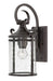 Casa Medium Wall Mount Lantern in Olde Black with Clear Seedy glass