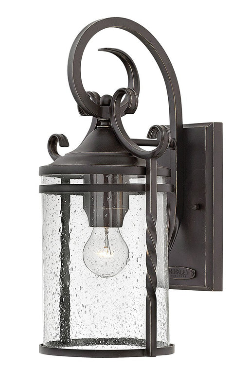 Casa Medium Wall Mount Lantern in Olde Black with Clear Seedy glass