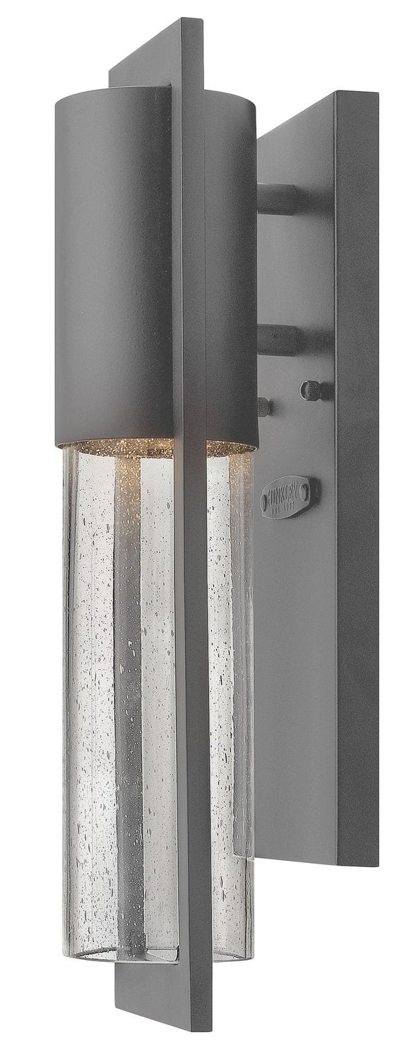 Shelter Small Outdoor Wall Lantern in Hematite