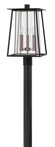 Walker 3-Light Outdoor Post Light in Black