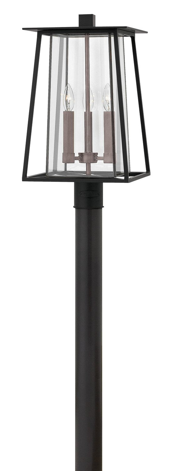Walker 3-Light Outdoor Post Light in Black
