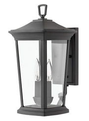 Bromley Small 2-Light Outdoor Wall Lantern in Museum Black