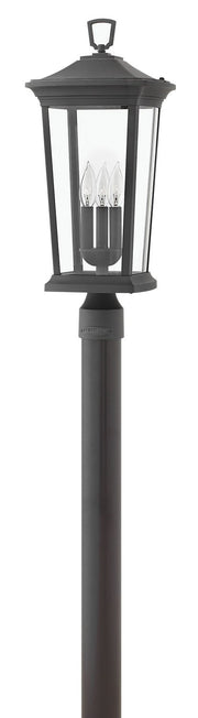 Bromley 3-Light Outdoor Post Light in Museum Black