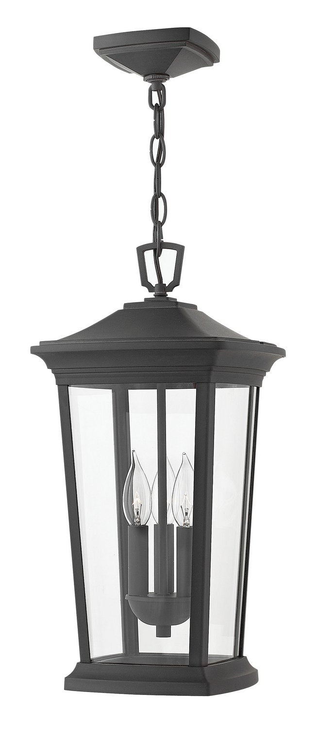 Bromley 3-Light Outdoor Hanging Lantern in Museum Black