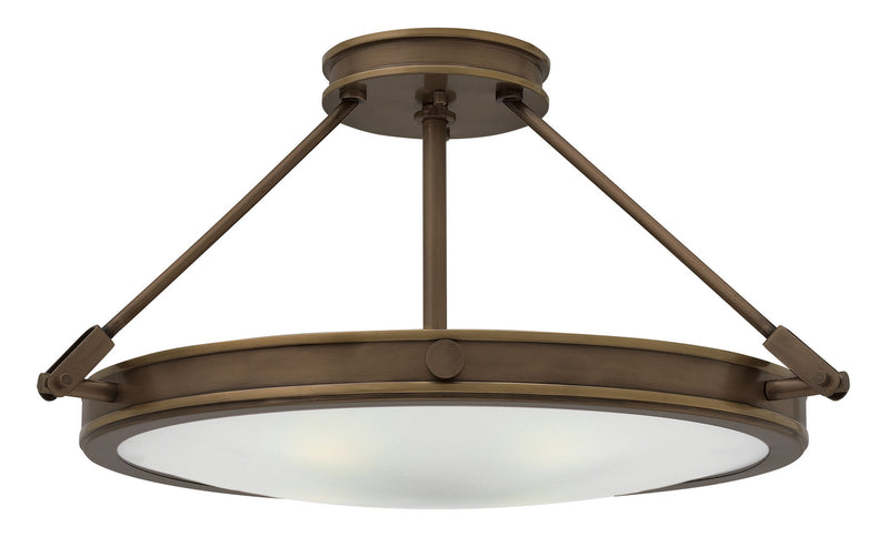 Collier LED Semi-Flush Mount in Light Oiled Bronze