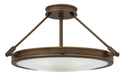 Collier LED Semi-Flush Mount in Light Oiled Bronze
