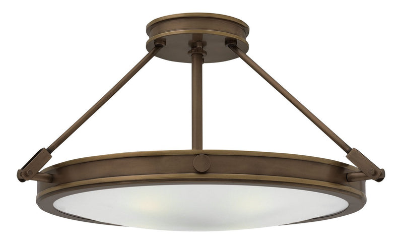 Collier 4-Light Semi-Flush Mount in Light Oiled Bronze