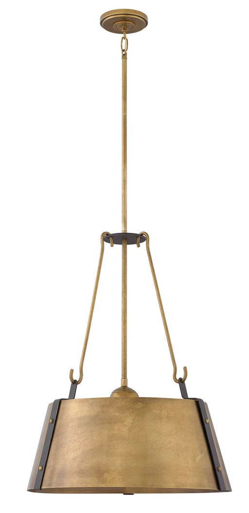 Cartwright 3-Light Pendant in Rustic Brass