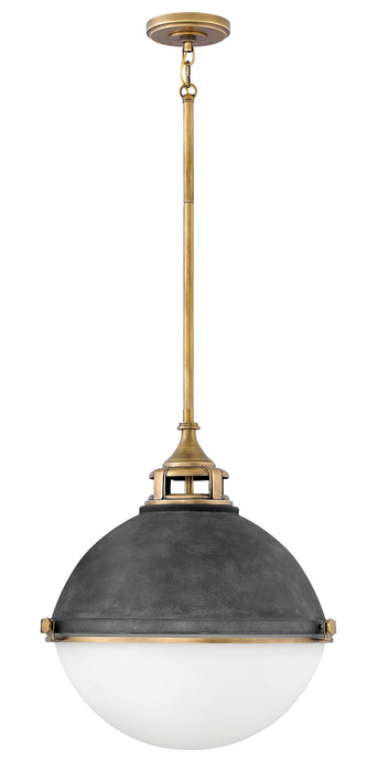 Fletcher LED Pendant in Aged Zinc