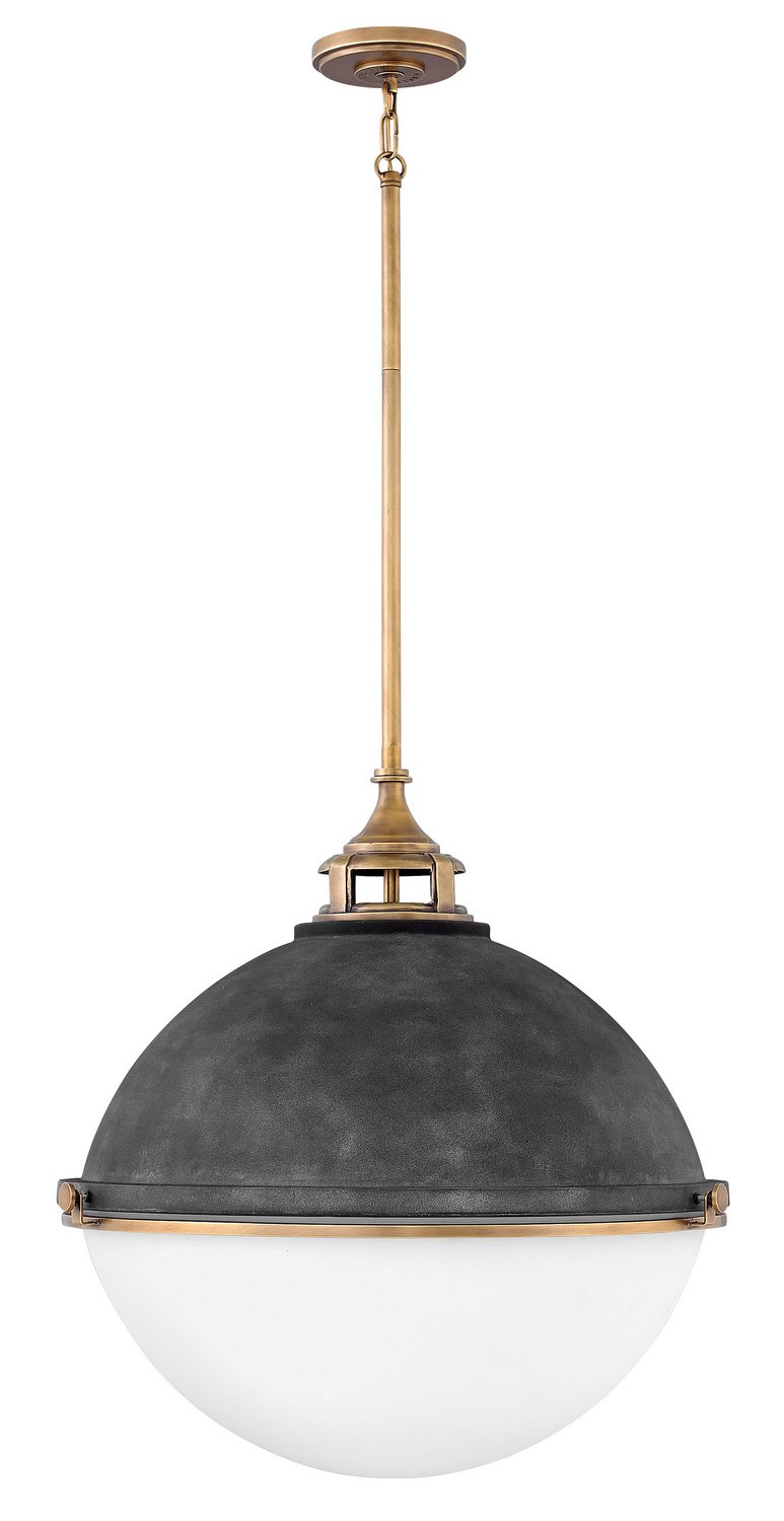 Fletcher 3-Light Pendant in Aged Zinc