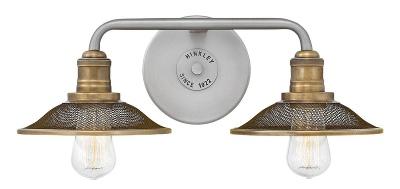Rigby 2-Light Bath Vanity Light in Antique Nickel