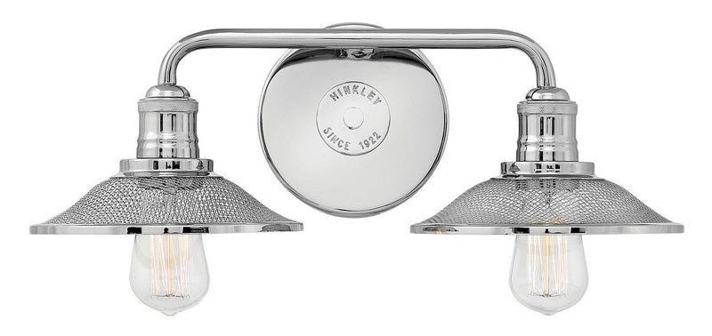 Rigby 2-Light Bath Vanity Light in Polished Nickel