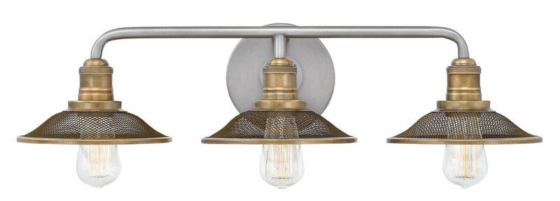 Rigby 3-Light Bath Vanity Light in Antique Nickel