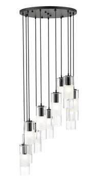 Alton 11 Light 24" Pendant in Matte Black