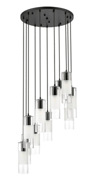 Alton 11 Light 24" Pendant in Matte Black
