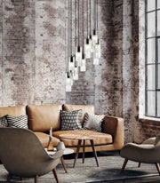 Alton 11 Light 24" Pendant in Matte Black in a room setting