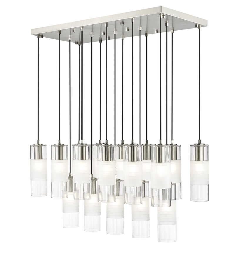 Alton 17 Light 42" Linear Pendant in Brushed Nickel