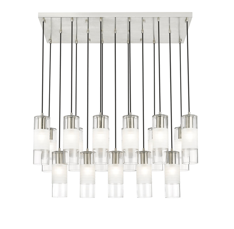 Alton 17 Light 42" Linear Pendant in Brushed Nickel