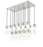 Alton 17 Light 42" Linear Pendant in Brushed Nickel