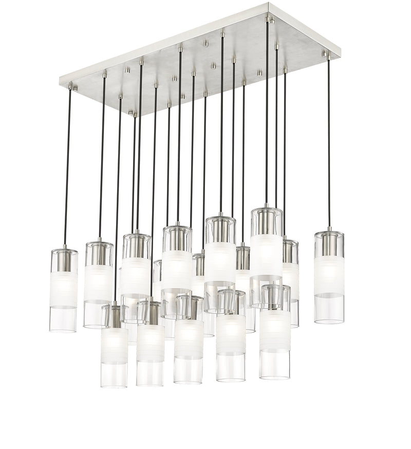 Alton 17 Light 42" Linear Pendant in Brushed Nickel