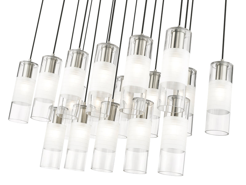 Alton 17 Light 42" Linear Pendant in Brushed Nickel