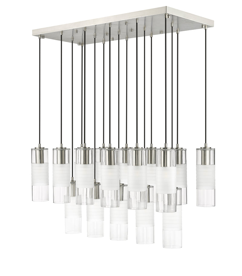Alton 17 Light 42" Linear Pendant in Brushed Nickel