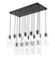 Alton 17 Light 42" Linear Pendant in Matte Black