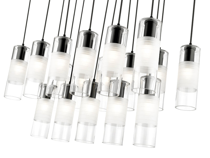 Alton 17 Light 42" Linear Pendant in Matte Black
