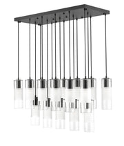 Alton 17 Light 42" Linear Pendant in Matte Black