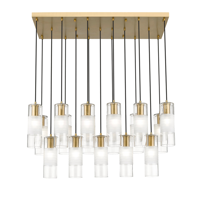Alton 17 Light 42" Linear Pendant in Modern Gold